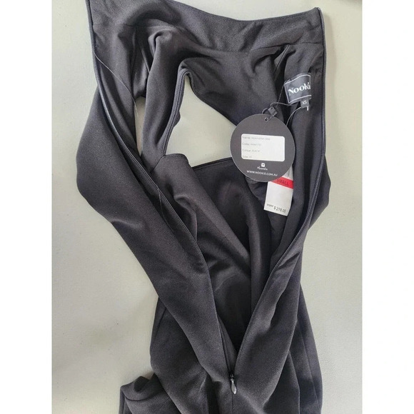 NWD Nookie Manhattan Midi Dress Size XS Black Cocktail Cutout Stretch - Picture 8 of 13